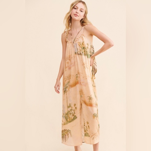 Anthropologie Strappy Floral Maxi Dress - Picture 5 of 13